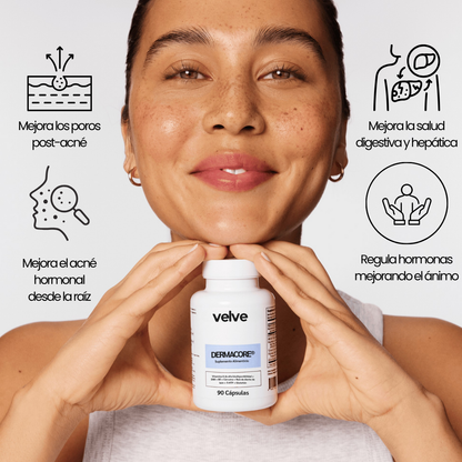 Velve DERMACORE - Suplemento Hormonal Para El Acné
